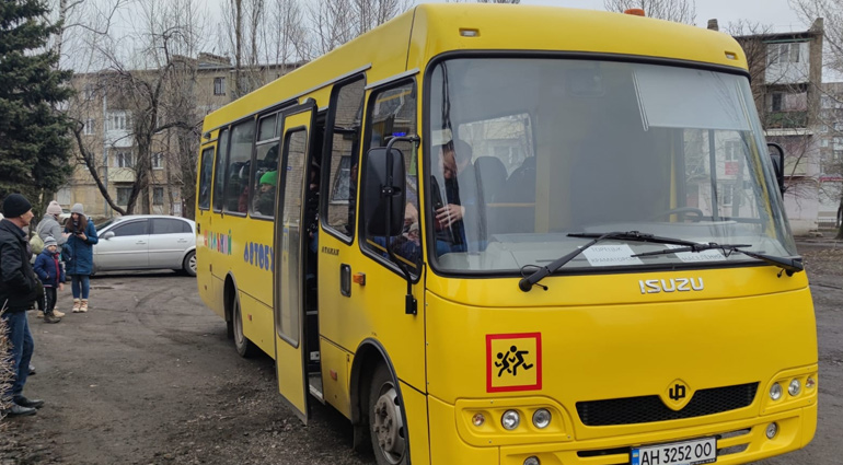 Жители Торецкой громады, изъявившие желание эвакуироваться, отправляются в г. Краматорск